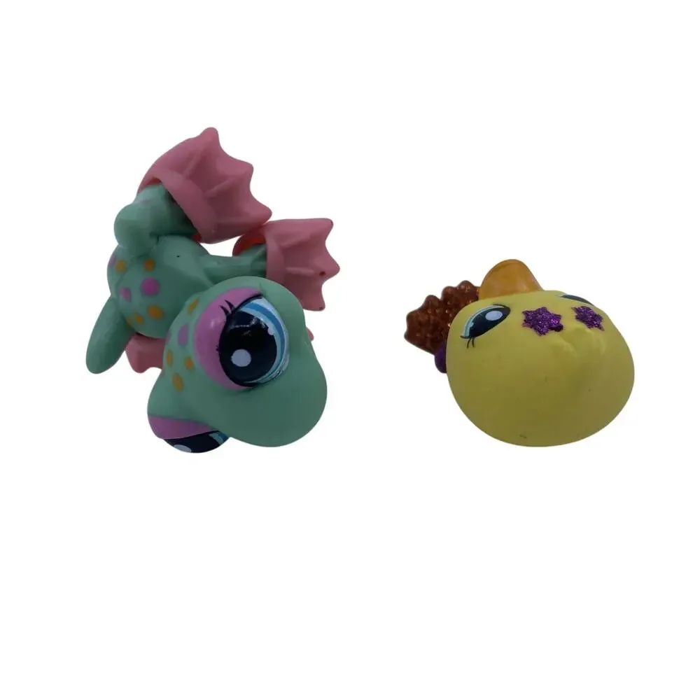 Littlest Pet Shop LPS #2356 #2357 Glitter Duck & Spotted Frog Pretty Pairs